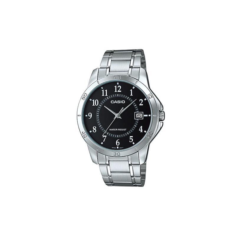 

Casio STANDARD series, simple, fashionable, business and casual, classic hands, Roman scale, date display, waterproof, quartz movement, MTP-V004D-1B чёрный