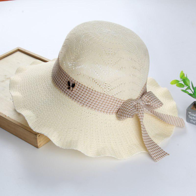 Women's Fashionable Sun Protection Wide Brim Straw Hat for Summer Beach and Scenic Outings