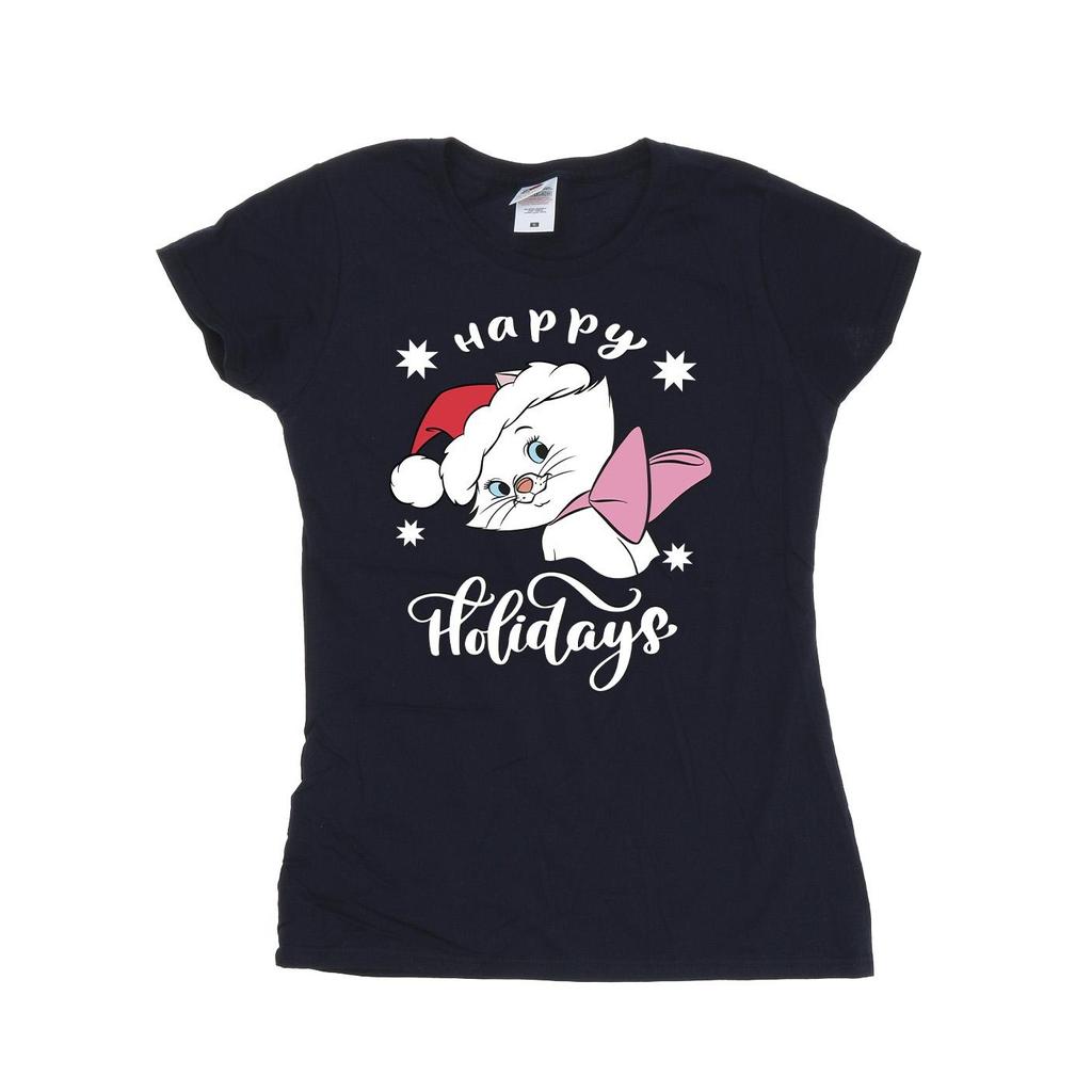 Disney Womens/Ladies The Aristocats Happy Holidays Cotton T-Shirt
