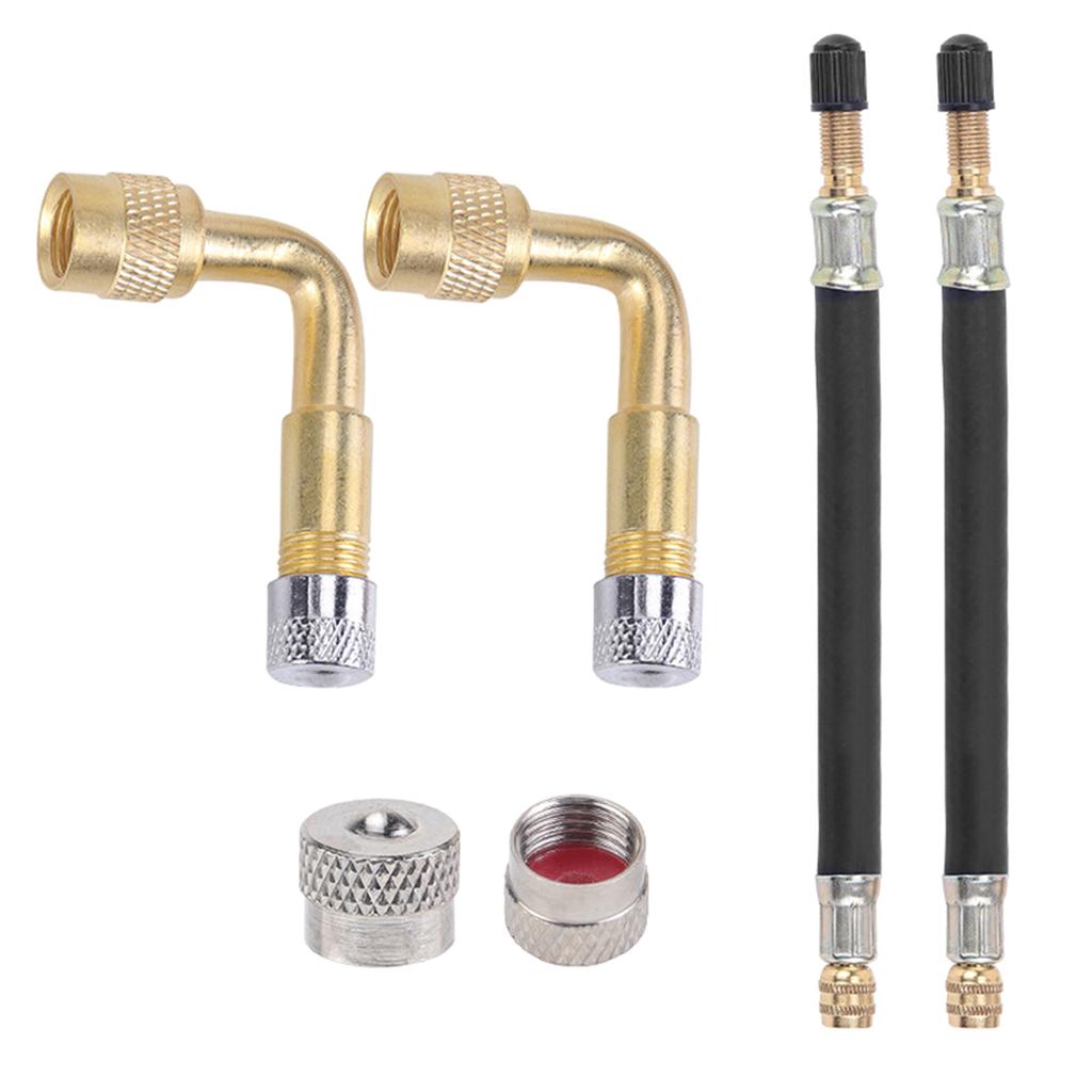 Tyre Valve Extension Replacement Flexible Valve Stem Extenders Copper Bend Tire Valve Adaptor Easy Installation