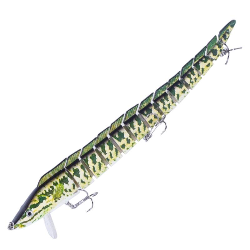 Floating Eel Lures Crankbait Multi Jointed Swimbait 23cm 42G Artificial Baits with Treble Hook 13 Segment Fishing Tackle
