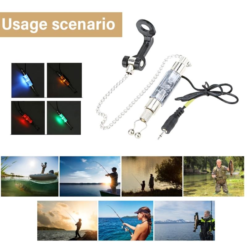 Fishing Bites Alarm Chain Hanger Fishing Swingers Sensitive Alarm Swingers LED Illuminated Indicator Fishing Accessories