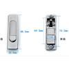 AB509 Zinc Alloy Steel Cabinet Plane Lock 88.5x26.5mm Mailbox Flat Cabinet Lock Industrial Distribution Box Plane Lock 1Pcs(Without Key)