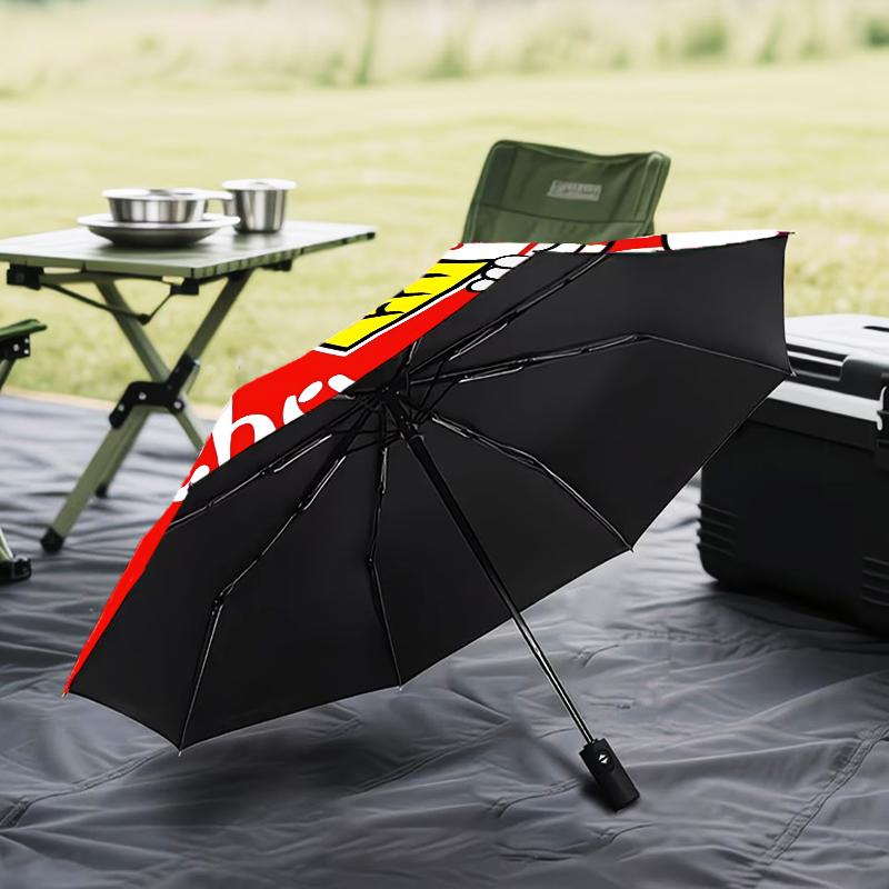 VfB Stuttgart Celebration Umbrella Folding Umbrella, Automatic Umbrella 8-Frame for Travel, Camping Use Gift for Halloween Christmas