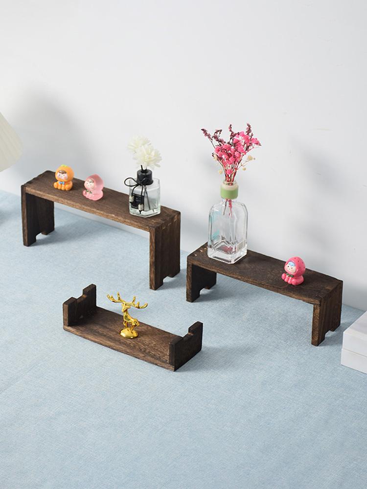 3patrový dřevěný stojan na vystavení Stolní organizér Stojany na vystavení jídla Dřevěný stojan na vystavení Sada pro Cupcakes Sběratelské předměty Šperky Parfém