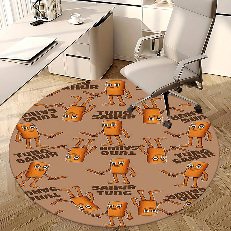 Tung Sahur Office Carpet Chair Mats, Home Decor, Office Carpet, Living Room Rug, Bedroom Mat, Gift for Friends, Suitable for Various Rooms1118121a
