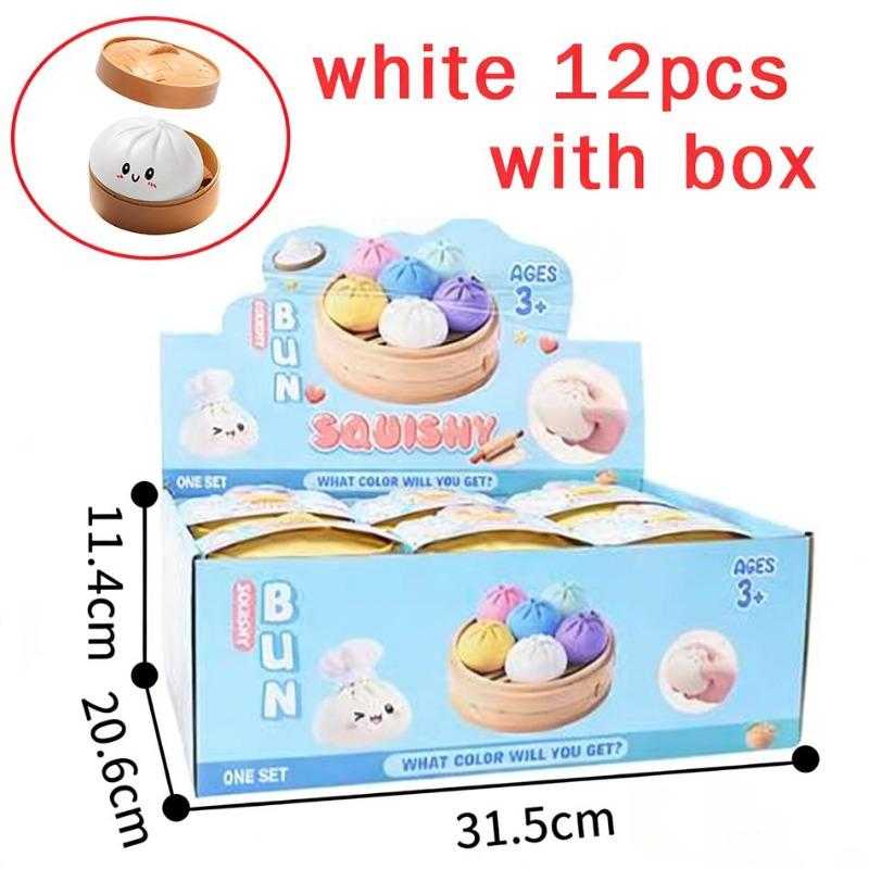 Colorful Dumpling Squishes Stress Balls Reusable Low Rebound Decompression Playthings Soft Dough Ball Distinctive Home Decor for Adults Kid