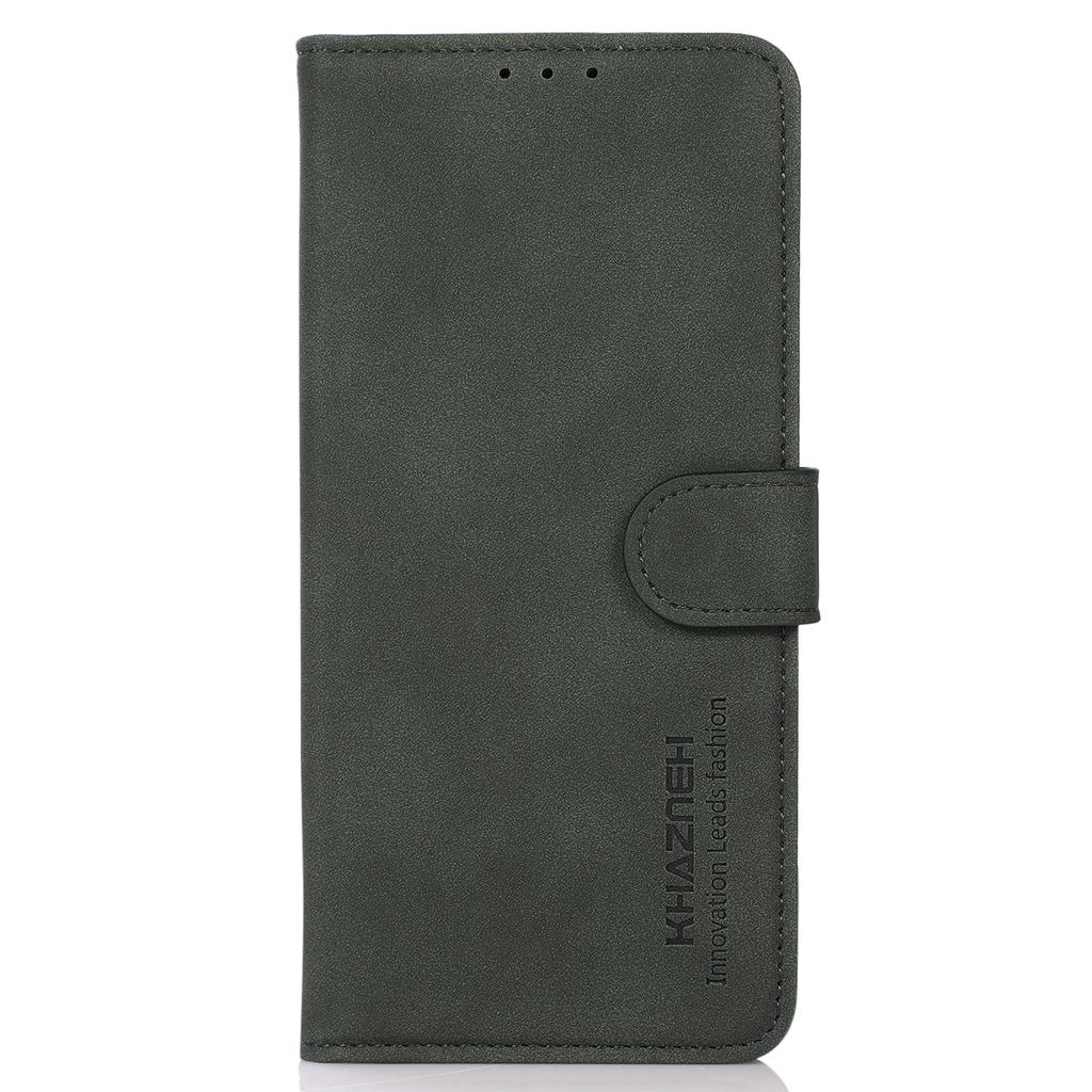 KHAZNEH For Sony Xperia 1 V Anti-Fading Leather Phone Case Stand Wallet Cover with Textured Surface