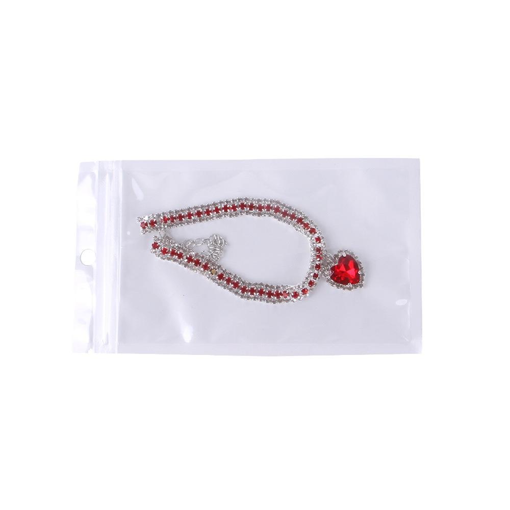 Pet Diamond Necklace Heart Diamond Pendant Collar, Neck Ring Cat Jewelry Teddy Small and Medium Dog Collar