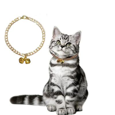 Collar Chain for Cats and Dogs of Small Breeds with Two Bell