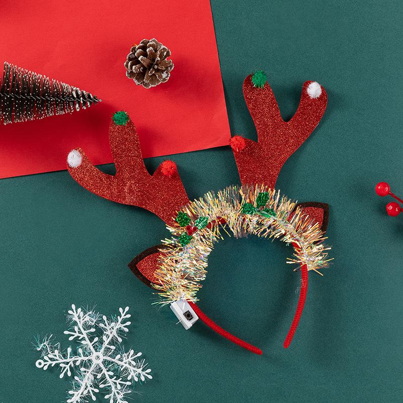 Luminous Christmas Antler Headband for Children & Adults