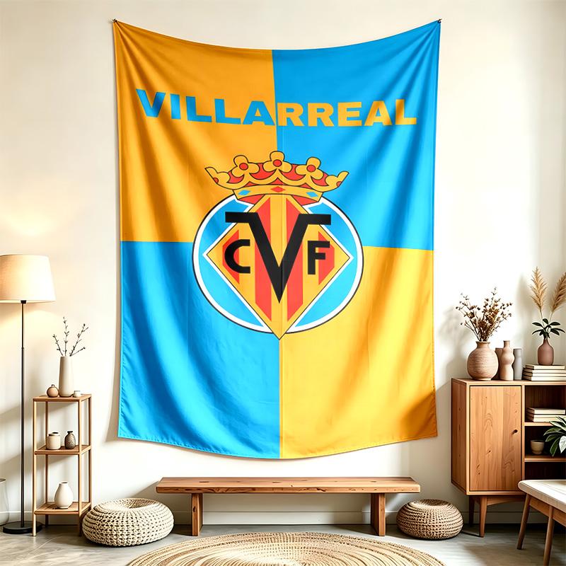 Villarreal CF (5) Tapestry Suitable For Decorating Homes Dorms And Bedrooms Soft To The Touch And A Perfect Gift For Friends And Family