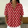 Camicetta Casual da Donna Vintage con Stampa Floreale a Maniche Corte, Collo a Bottone, Vestibilità Larga, Tessuto Leggero e Traspirante