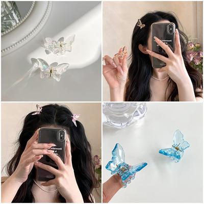 Butterfly Hair Clips Girls Butterfly Hair Accessories Fashion Sweet Hair Claw Barrette Ponytail Hairpins for Women
