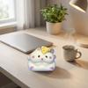 Hamster Shaped Slow Rising Toy Stress Relief Squeeze Toy with Cheese Detail for Desk Decor and Hand Exercise Gift