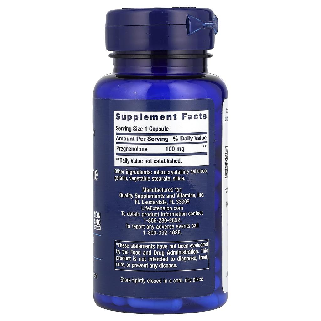 Life Extension Prognenolone, 100 Mg, 100 Capsules