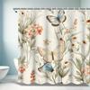 Elegant Butterfly Shower Curtain Set - All-Season Bathroom Decor, Ideal For Housewarming & Wedding Gifts, New Home Essential