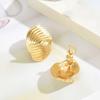 Vintage Metal Twisted Round Ear Clip Earrings for Women 2026 New Fashion Gold Color Geometric Hollow Drop Earrings Jewelry Gifts