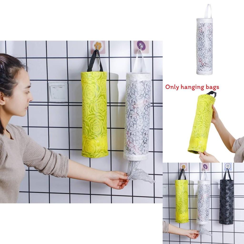 Wall Mounted Embossed Storage Bag Organizer For Kitchen And Home Use