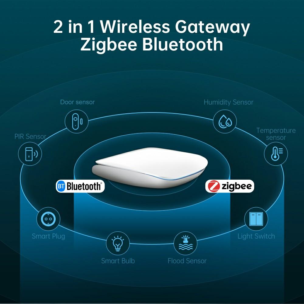GW16 Smart Zigbee Bluetooth-compatible Dual Mode Wireless Gateway for Smart Home Device Linkage Remote APP Control