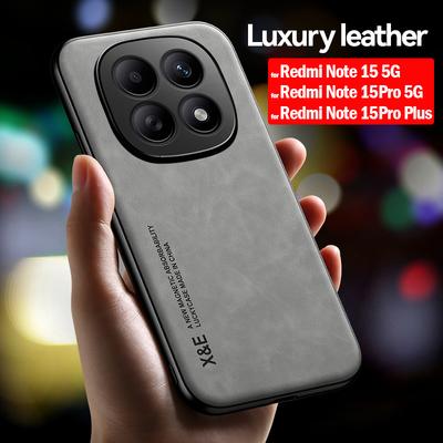 Leather Funda for Redmi Note 15 Pro Plus 5G Case Ultra Thin Car Magnetic Protection Cover for Redmi Note 15 Pro 5G Capa