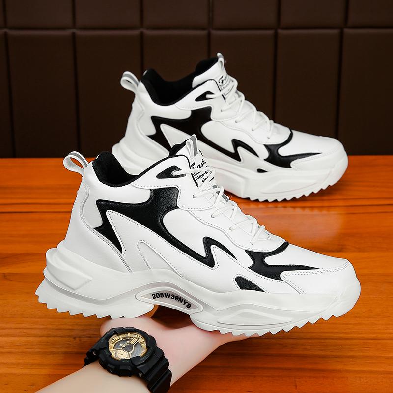 Large size 45 black men's shoes autumn 2024 new 46 dad shoes men's winter size 38 sports and leisure shoes men's