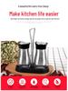 Stainless Steel & Glass Spice Jar Set - Modern Salt & Pepper Shakers