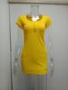 2026 Spring/Summer European & American Sexy Short-Sleeve Bodycon Cross-Button Dress