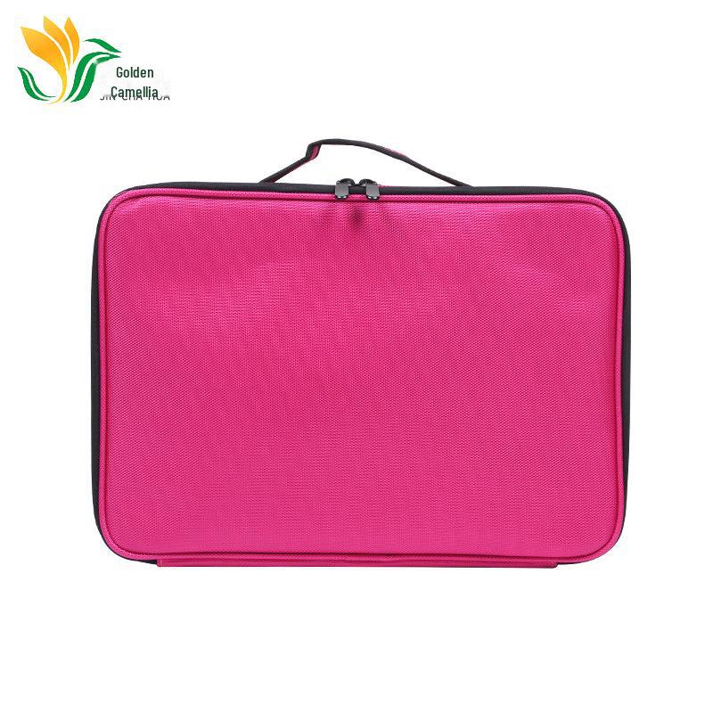 Three-Layer Waterproof Makeup Artist Travel Case: Portable Cosmetic Storage Bag