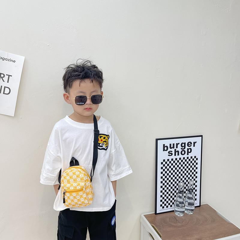 Adorable Children's Sling Bag In Fashionable Plaid Design Perfect For Toddlers