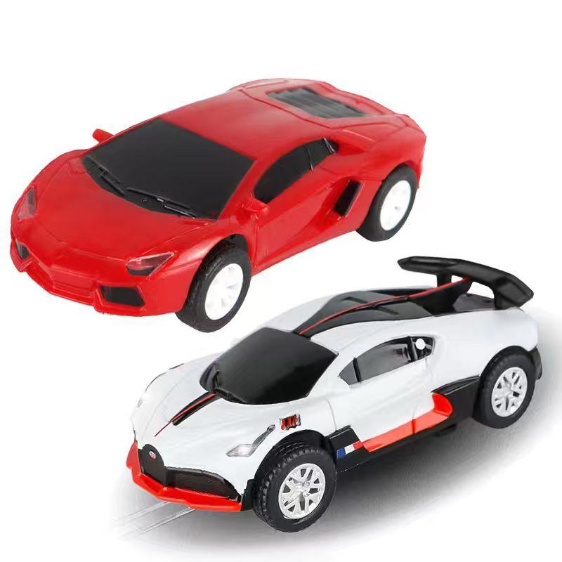 Slotcar 1 64 1/64 1:64er Maßstab Fahrzeug Elektrisch Hohe Geschwindigkeit Rennstrecke Polizei Rennwagen Zubehör Spielzeug Kinder Geschenke