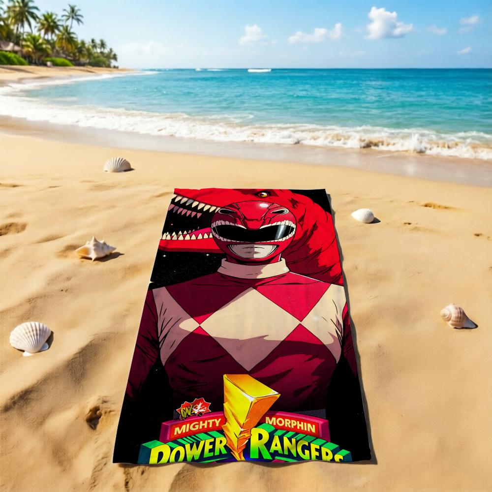 Heroic M-Mighty Morphin Power Rangers Towel Ultra-Fine Fiber Quick Drying Absorbent Towel, Beach Swimming Vacation Beach Towel