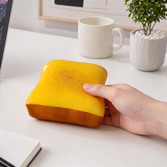 Anti-stress Toy Bread Butter Squeeze Toy Slow Rising Stress Relief Realistic Anxiety Ball Toast Sensory Fidget for Anxiety Birthday Party