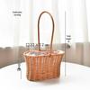 Rattan Handwoven Flower Art Arrangement Basket - Faux Rattan Florist Basket for Living Room or Fruit Display.