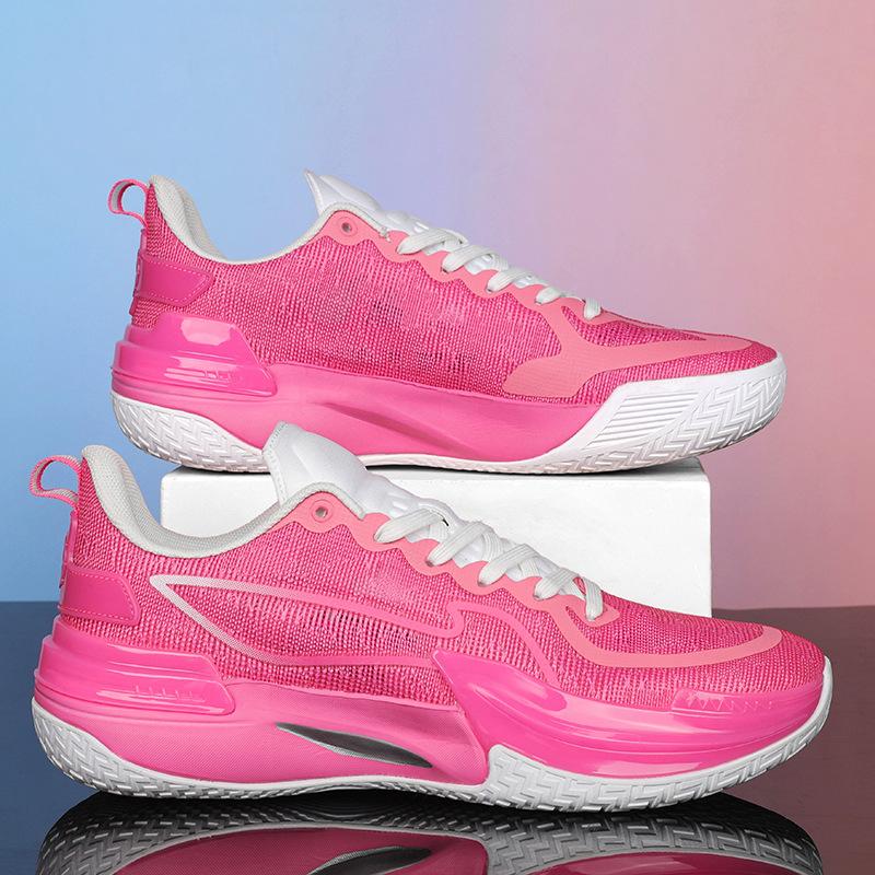 Jugend Dämpfung Rebound Low-Top Tatsächlicher Kampf Basketballschuhe Herren und Damen Vielseitig Abriebfest Rutschfest Student Atmungsaktiv Sport Runni