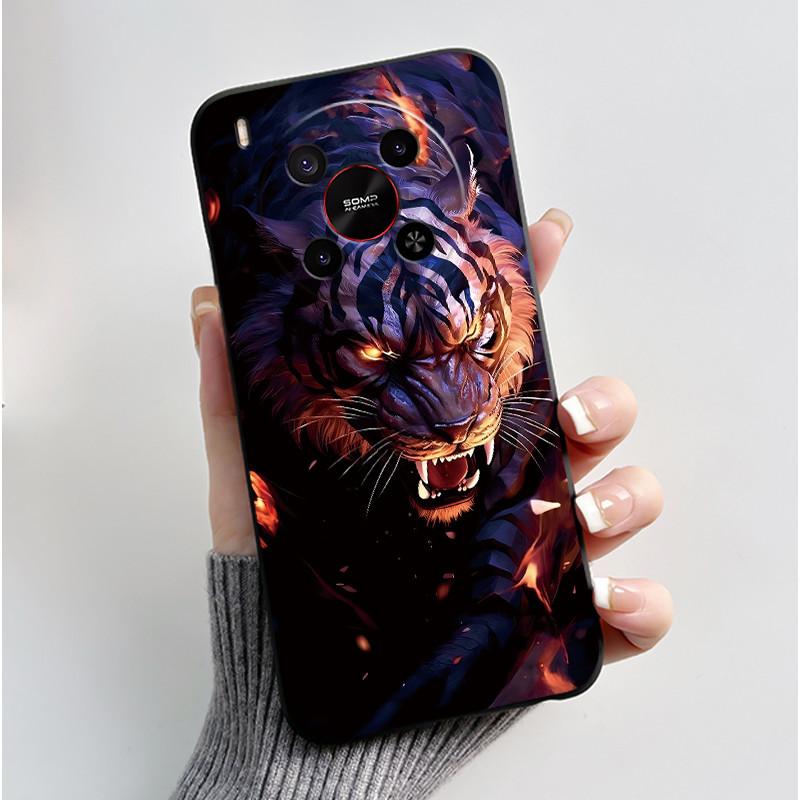 Case For ZTE Blade V70 Max / Nubia V70 Max Phone Case Black Soft Silicone Shockproof Cover Luxury Cute Love Rabbit Funny Casing