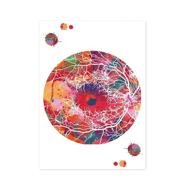 Abstrakte Auge Anatomie Augenarzt Optometrie Werkzeug Poster Und Drucke Wand Kunst Leinwand Malerei Bilder für Büro Wohnkultur