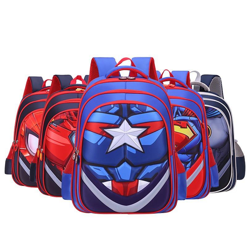Kids School Backpack Boys 6-9-12 Years Old 14/16 Inch 3D Hard Shell Cartoon Design With Air Cushion Straps