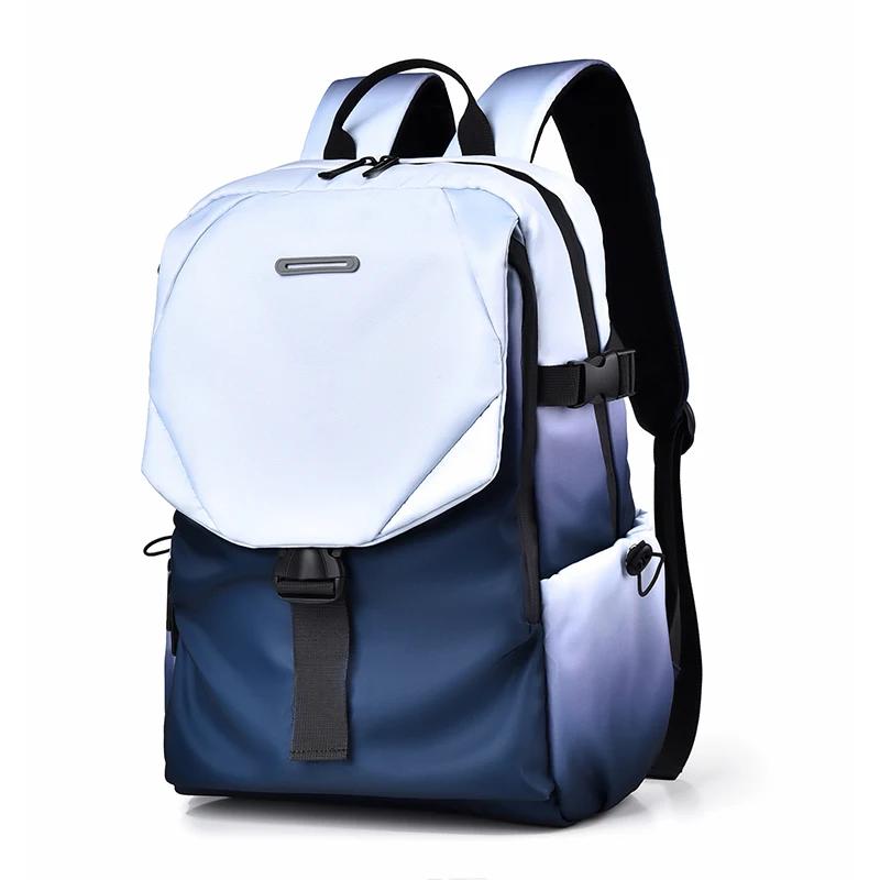 Gradient Color Men's Backpack Computer Backpack for Middle and High School Students New Fashionable Brand