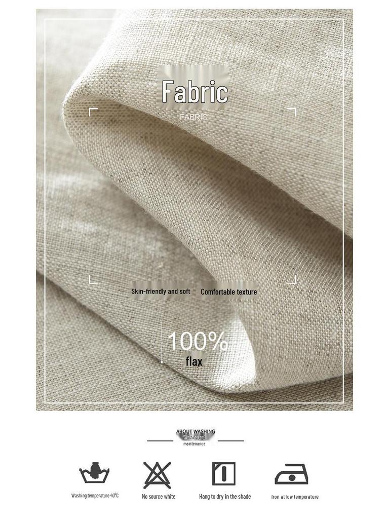 3582 Men's Retro Japanese-Style Casual Linen Pants - Loose, Straight Leg Trousers