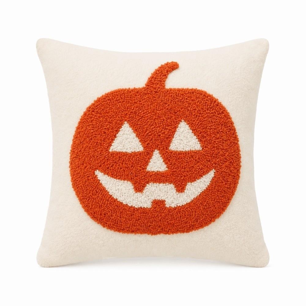 Comfortable Halloween Pillow Cover Soft Texture Skin-friendly 3D Tufting Pillowslip Practical Family Gift Throw Pillowcase