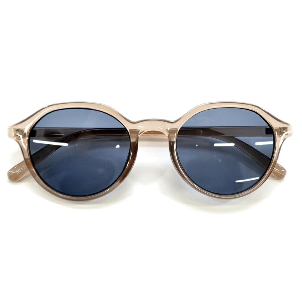 [MERRY PLEASURE] Sunglasses for Men and Women, UV Protection, Fashion Glasses, Crown Panto, Round, Boston Style, Ultra-lightweight (19g), Tinted