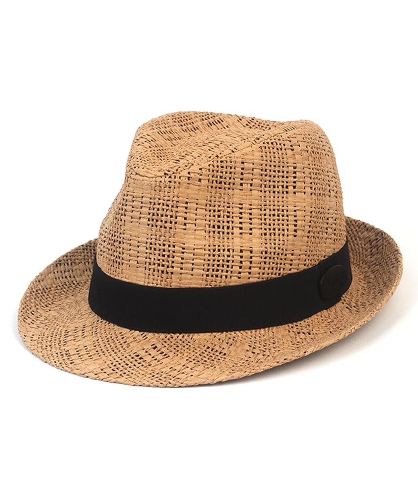 Yunibeosyeolkemiseuteuli Bu Check Beige Short Fedora Summer Fedora