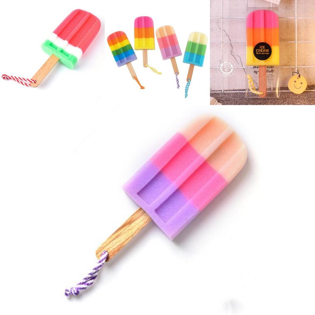 Creative Ice Cream Sponge Bath Brush For Kids With Gentle Cleaning Fun