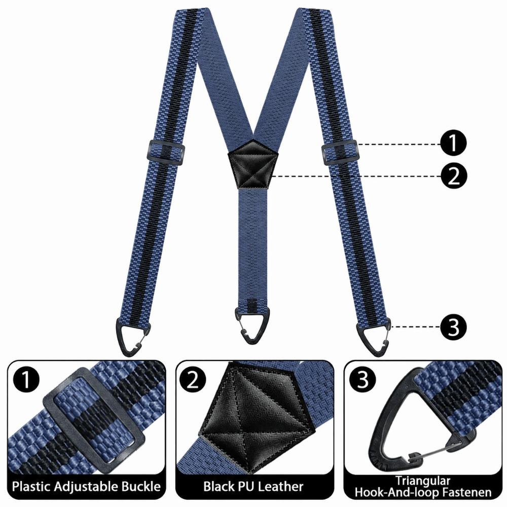 Elastic Heavy Duty Suspenders Y-back Wide Trouser Pants Braces New Men Work Suspenders Work