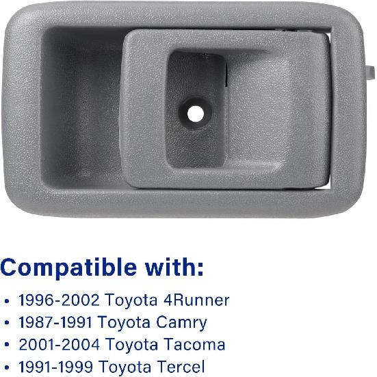 Pair Of Ide Interior Door Handles For Toyota Tacoma 2001 2002 2003 2004, 4Runner 1996-2002, Camry 1987-1991,Gray
