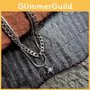 Titanium Steel Multilayer Star Pendant Necklace For Men And Women With Stylish Design