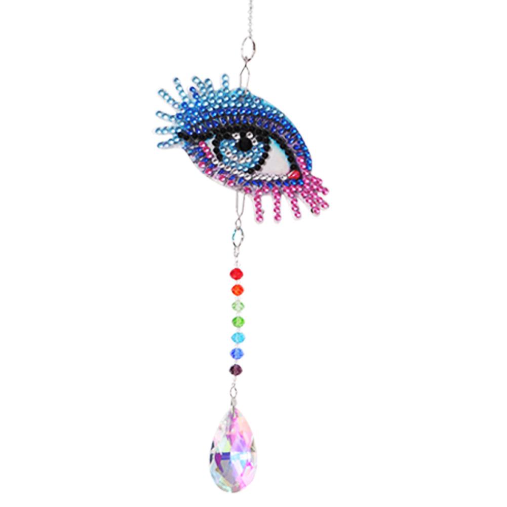 Acrylic Diamond Mosaic Wind Chime Homemade Hanging Pendant Art Mosaic Kit Rhinestone Picture Hanging Decorations