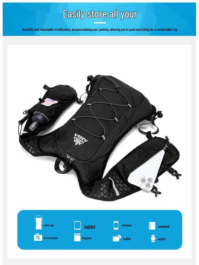 Colorful Outdoor Hiking Backpack with 2L Hydration Bladder for Men & Women - Small Mountaineering & Cycling Bag