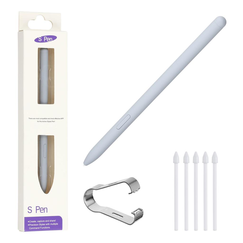 עבור סדרות Samsung Galaxy Tab S10/Tab S9 עט סטיילוס רגיש ללחץ עם 5 קצוות עט (ללא לוגו)